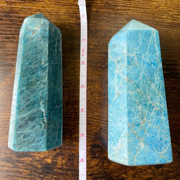 Large ✨Charged✨ Blue Apatite gemstone towers - Picture 11 of 11